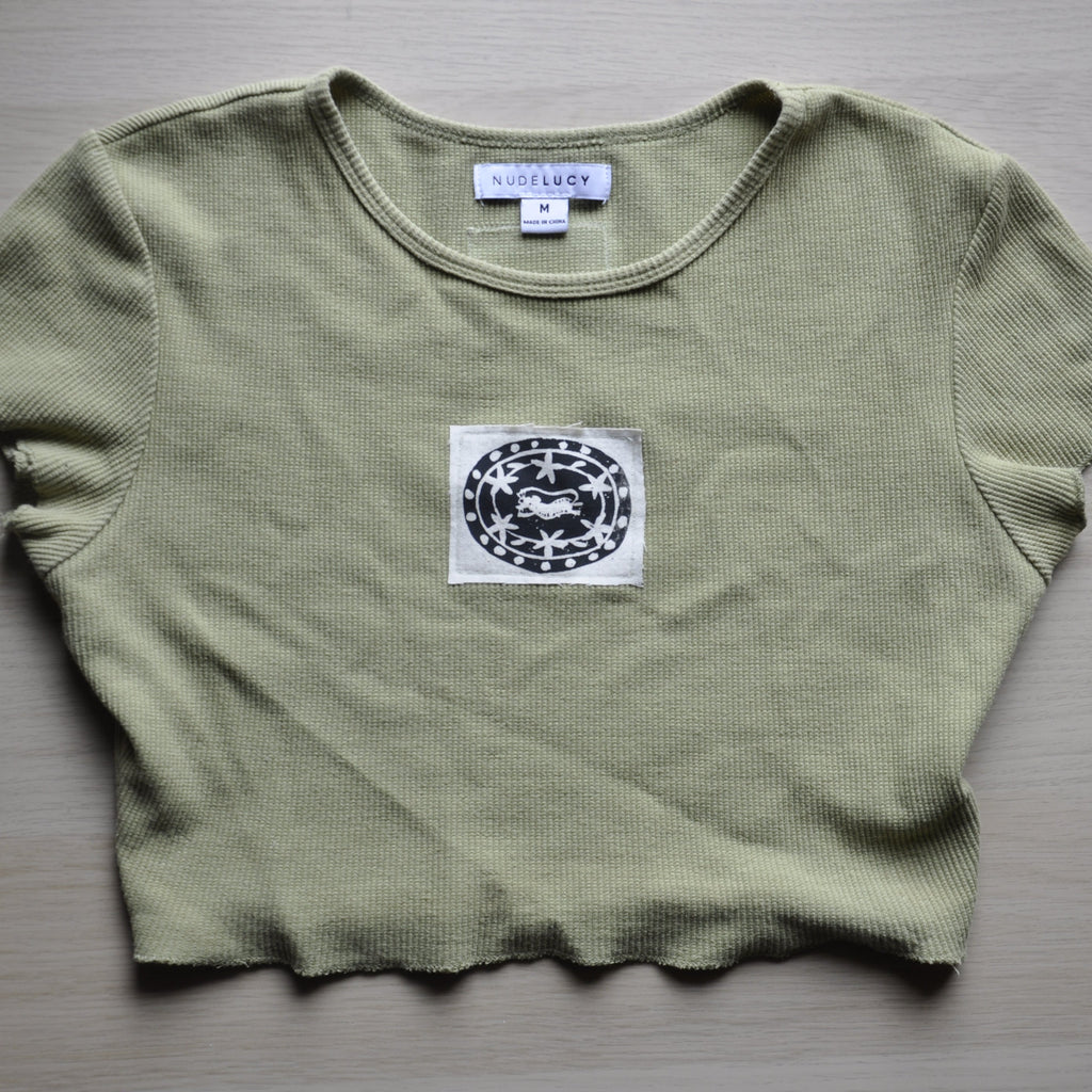 Green Patchwork Tee