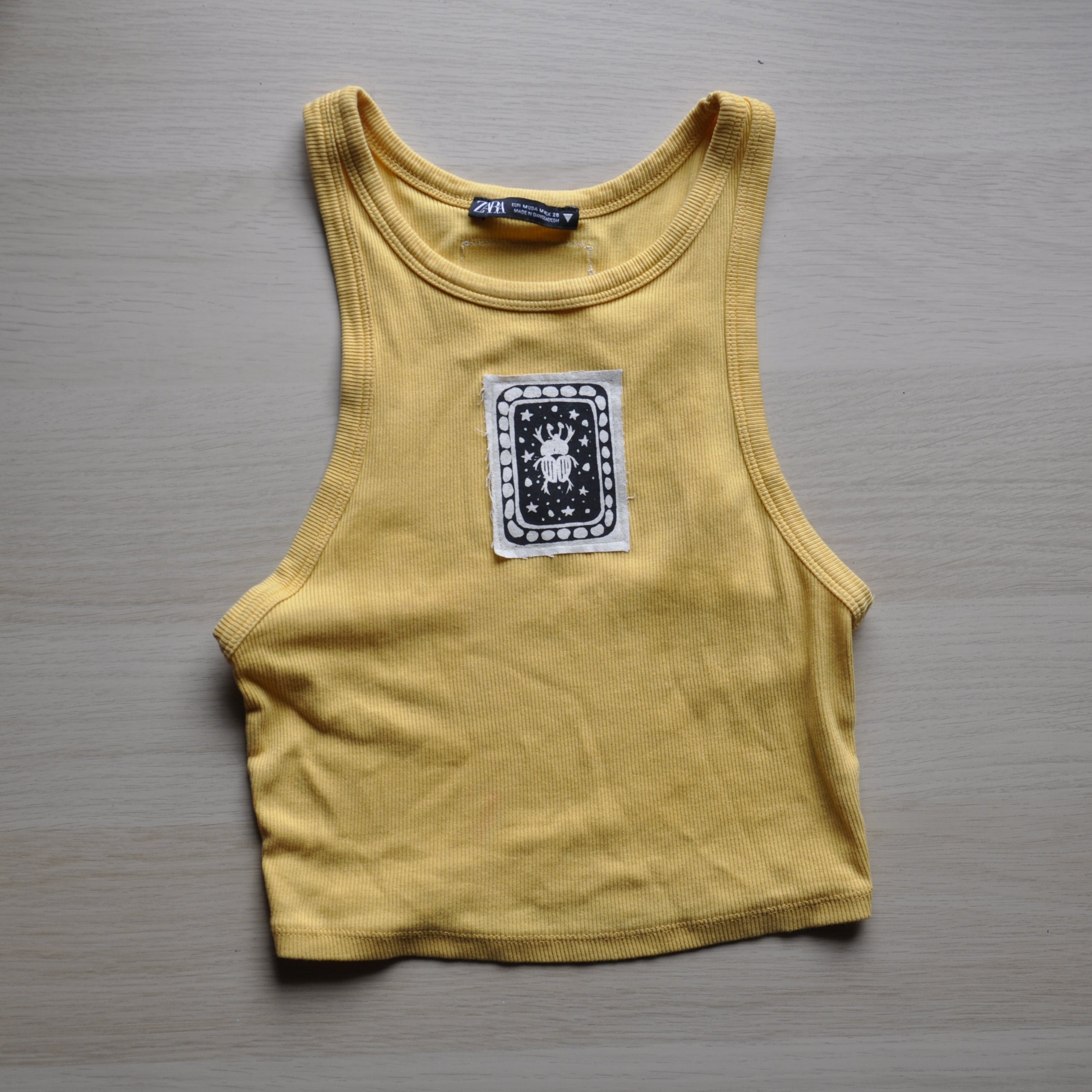 Yellow Patchwork Singlet