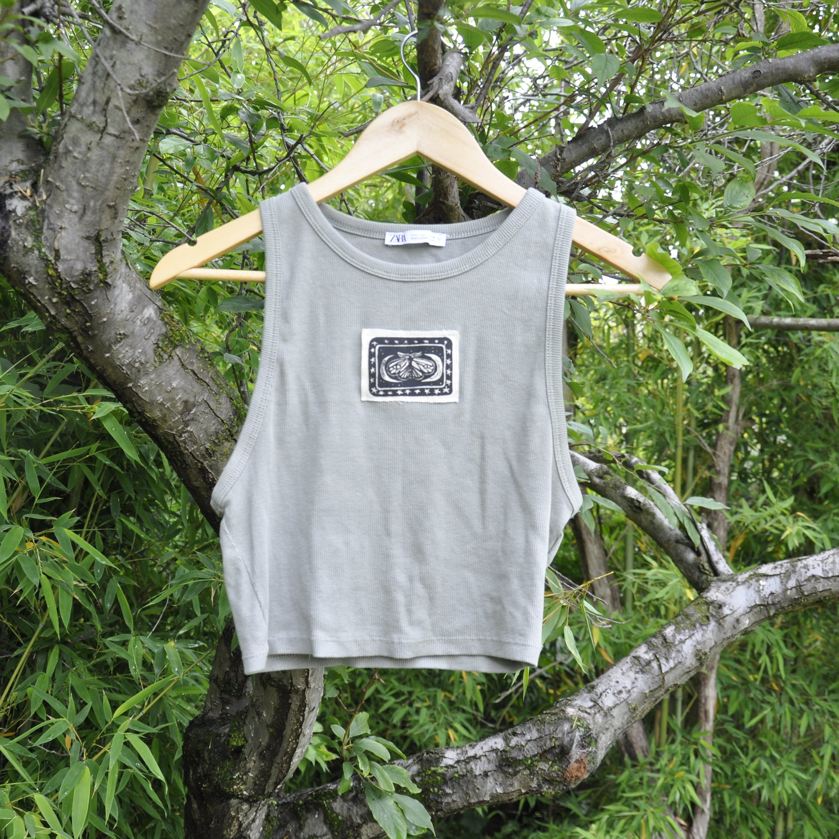 Grey Patchwork Singlet