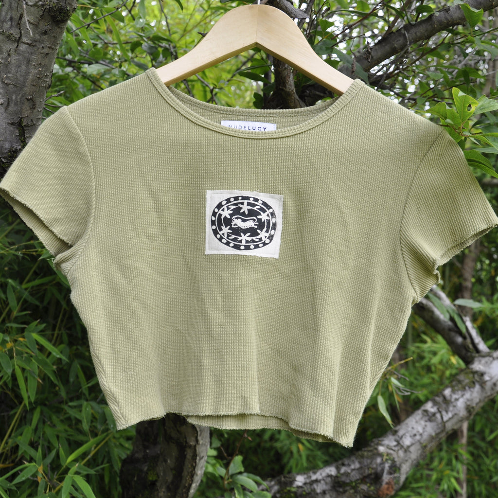 Green Patchwork Tee