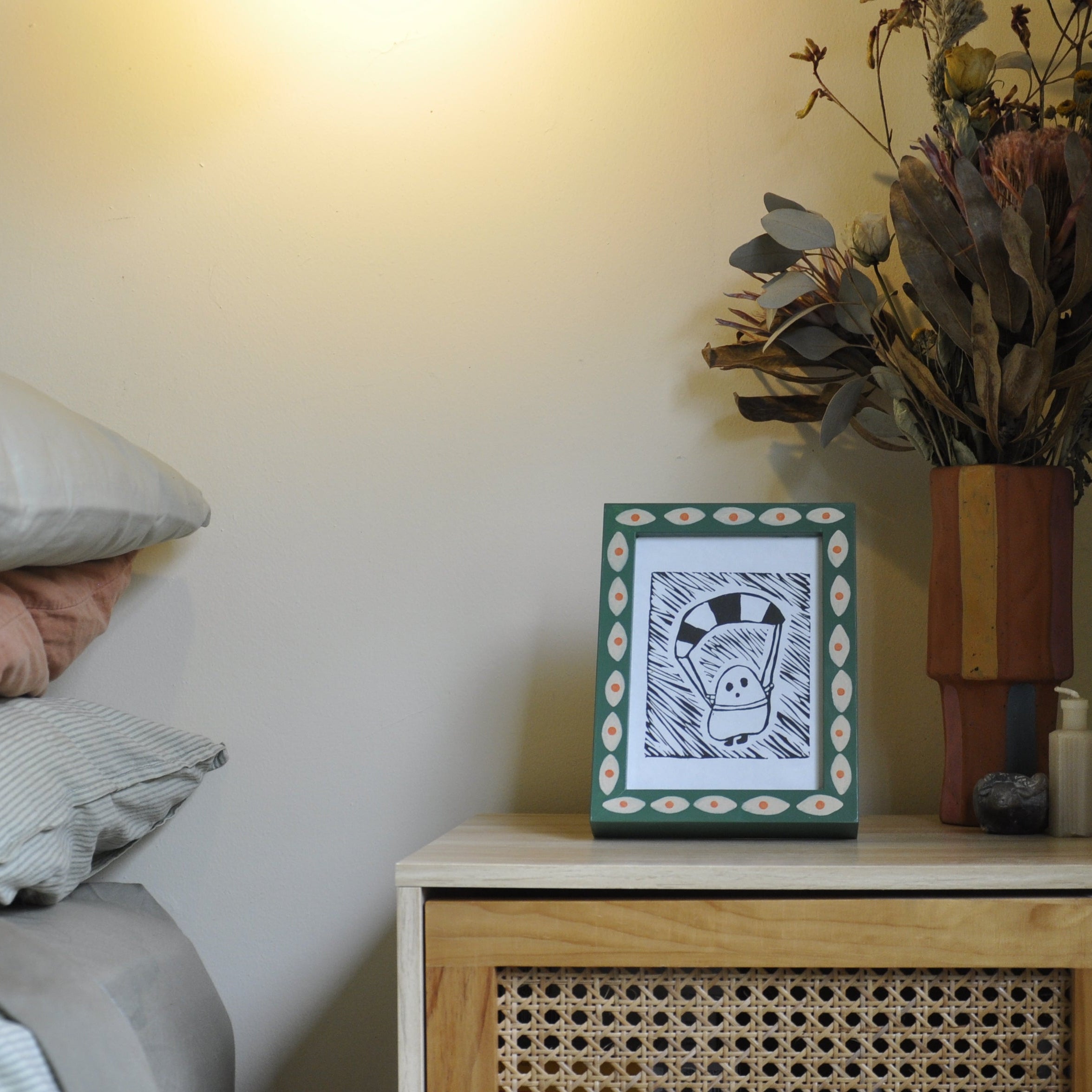 Hand Painted Green Frame