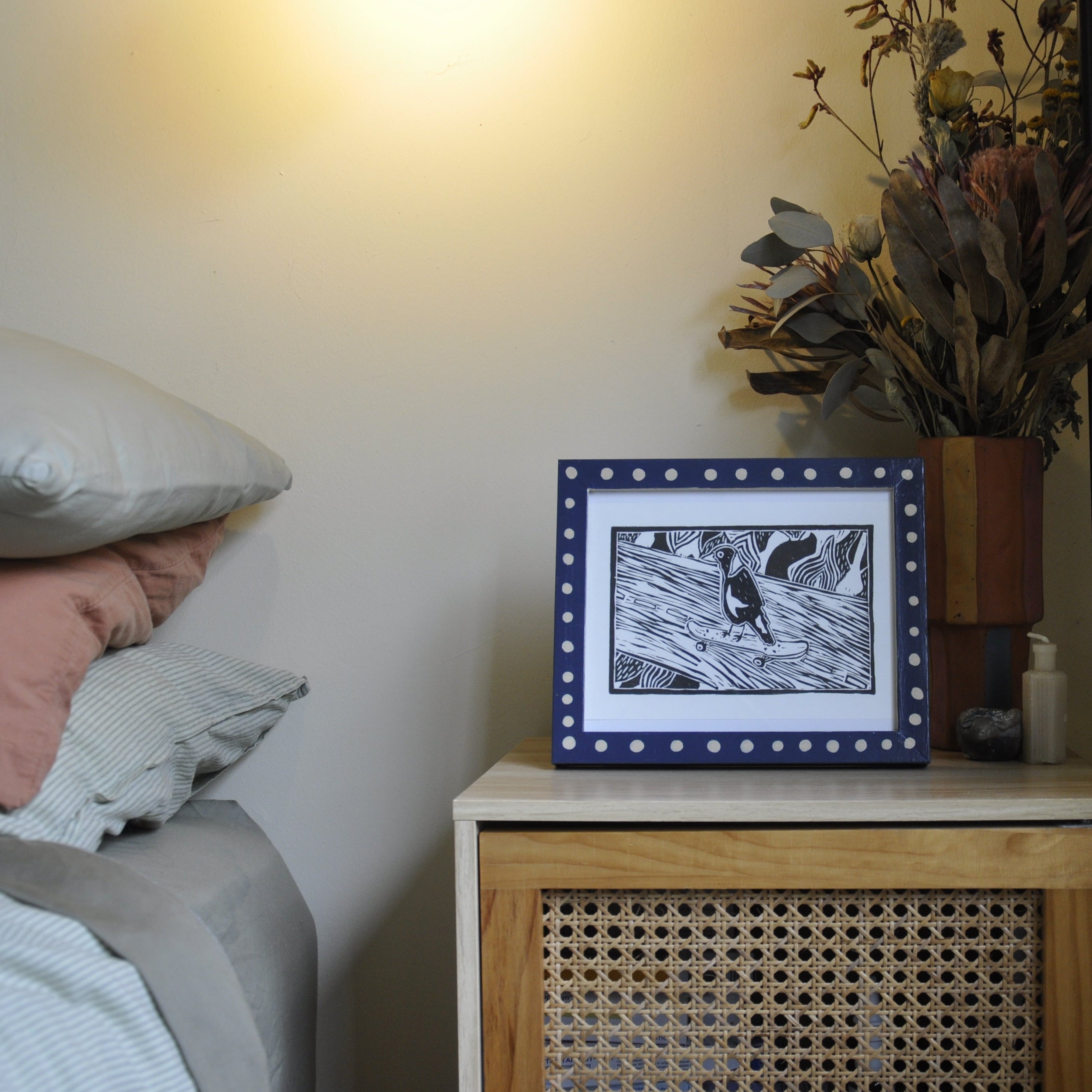 Hand Painted Blue Frame