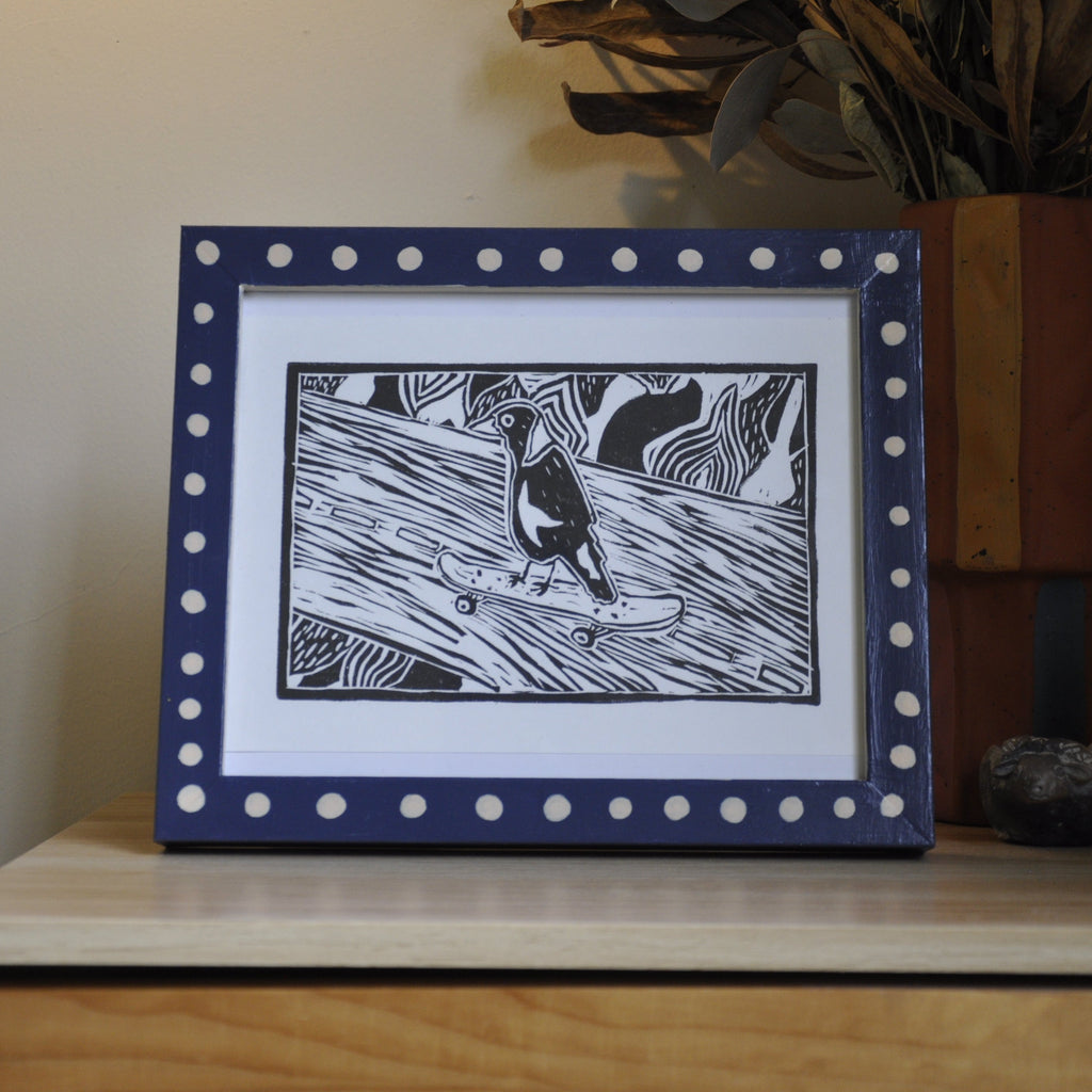 Hand Painted Blue Frame