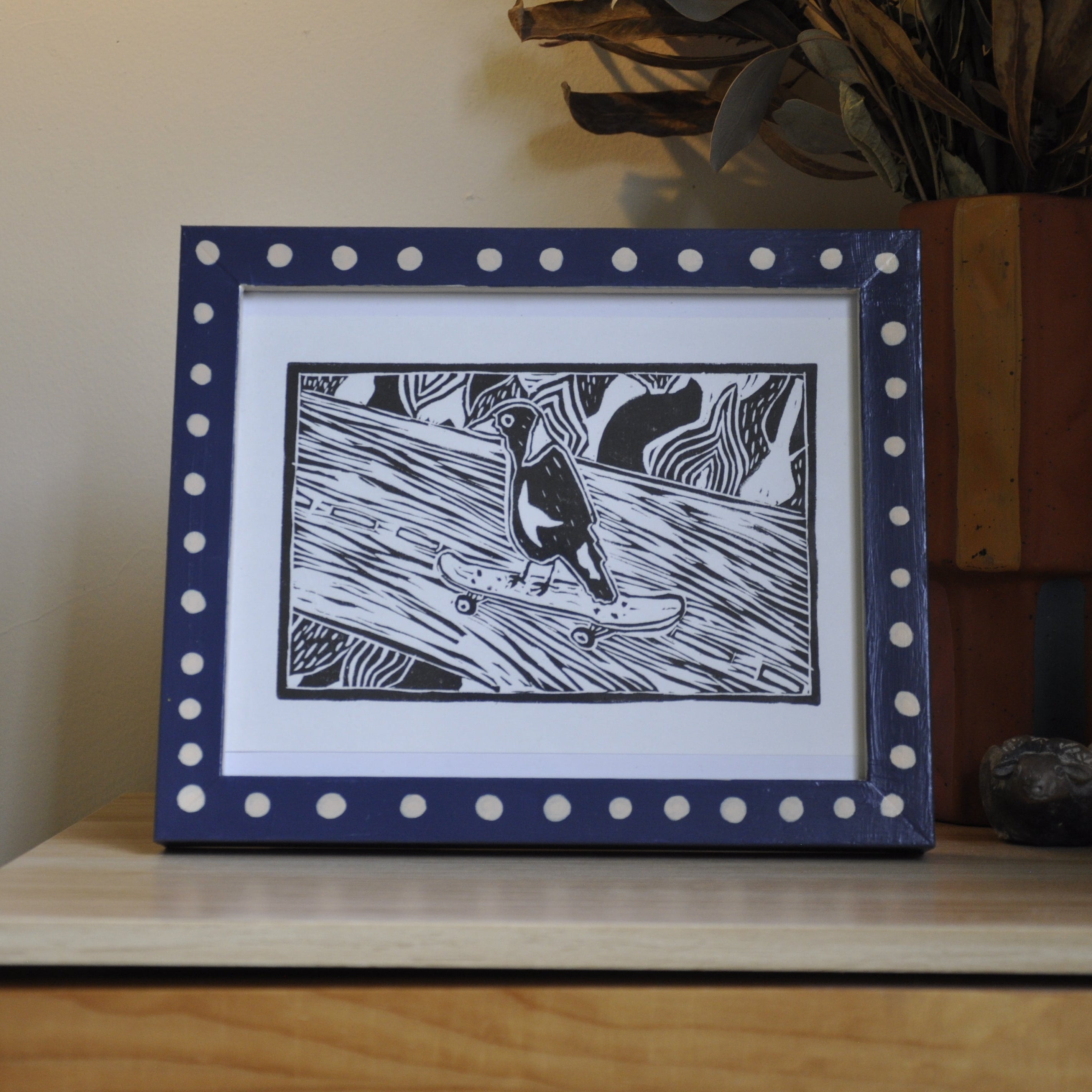 Hand Painted Blue Frame