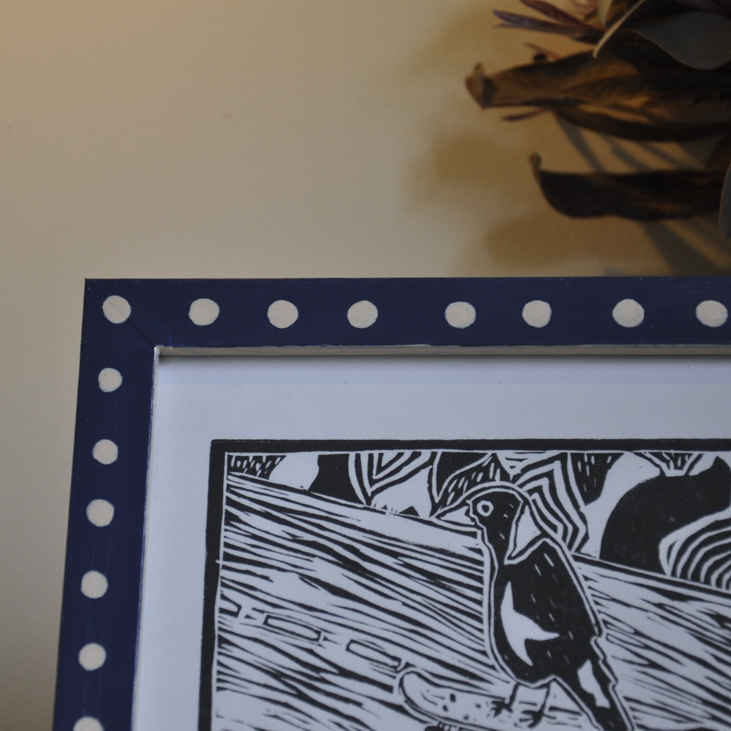 Hand Painted Blue Frame