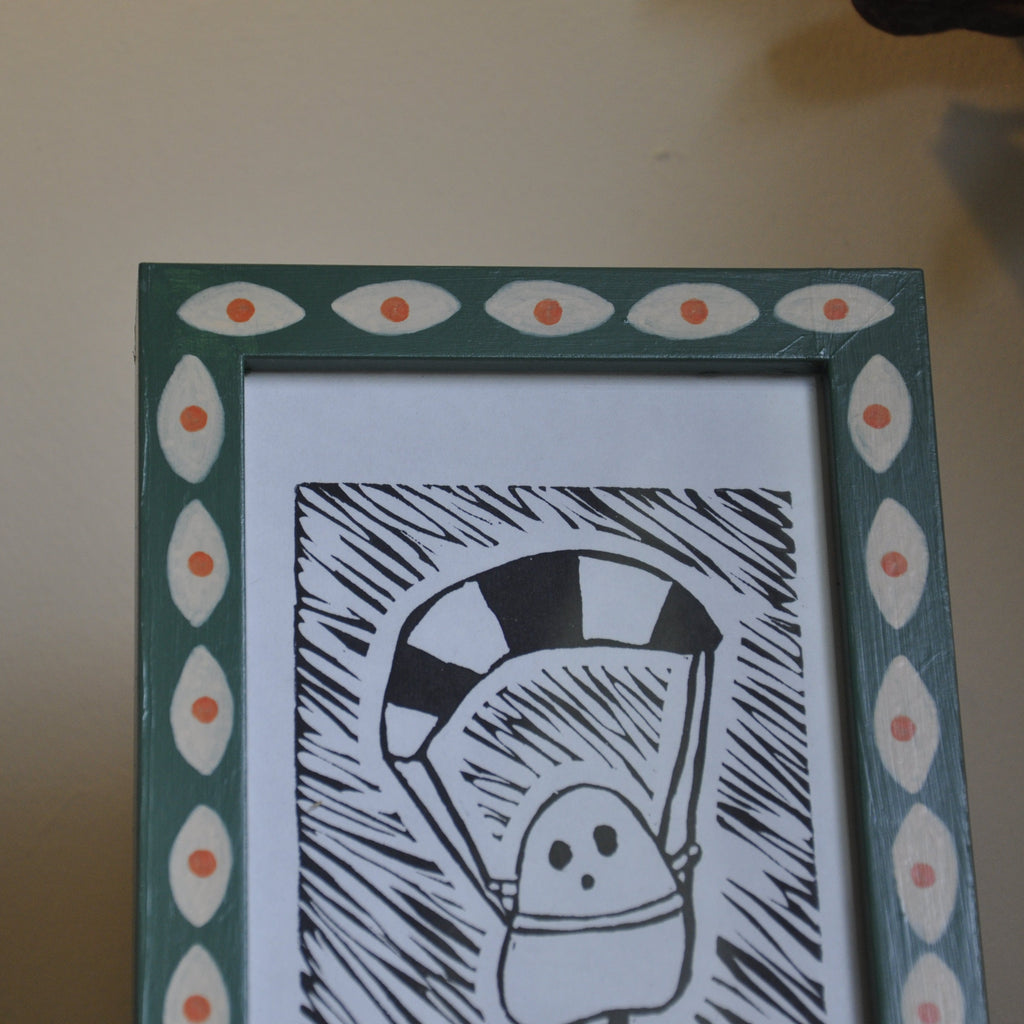 Hand Painted Green Frame