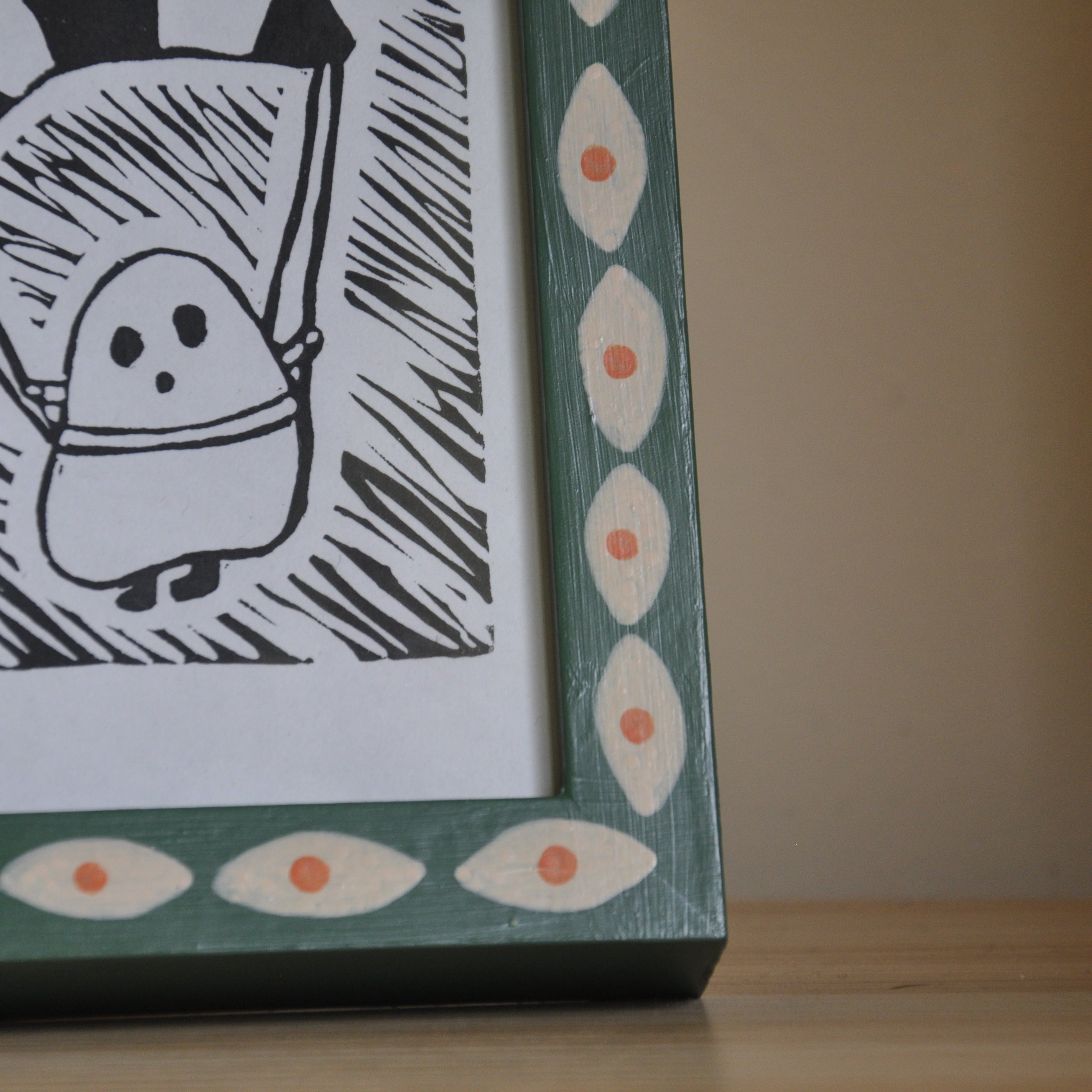 Hand Painted Green Frame