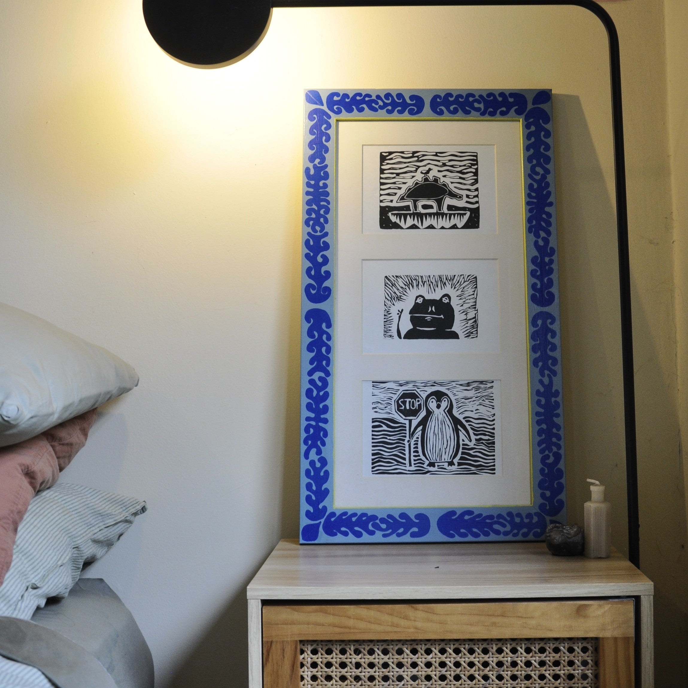 Hand Painted Trio Frame