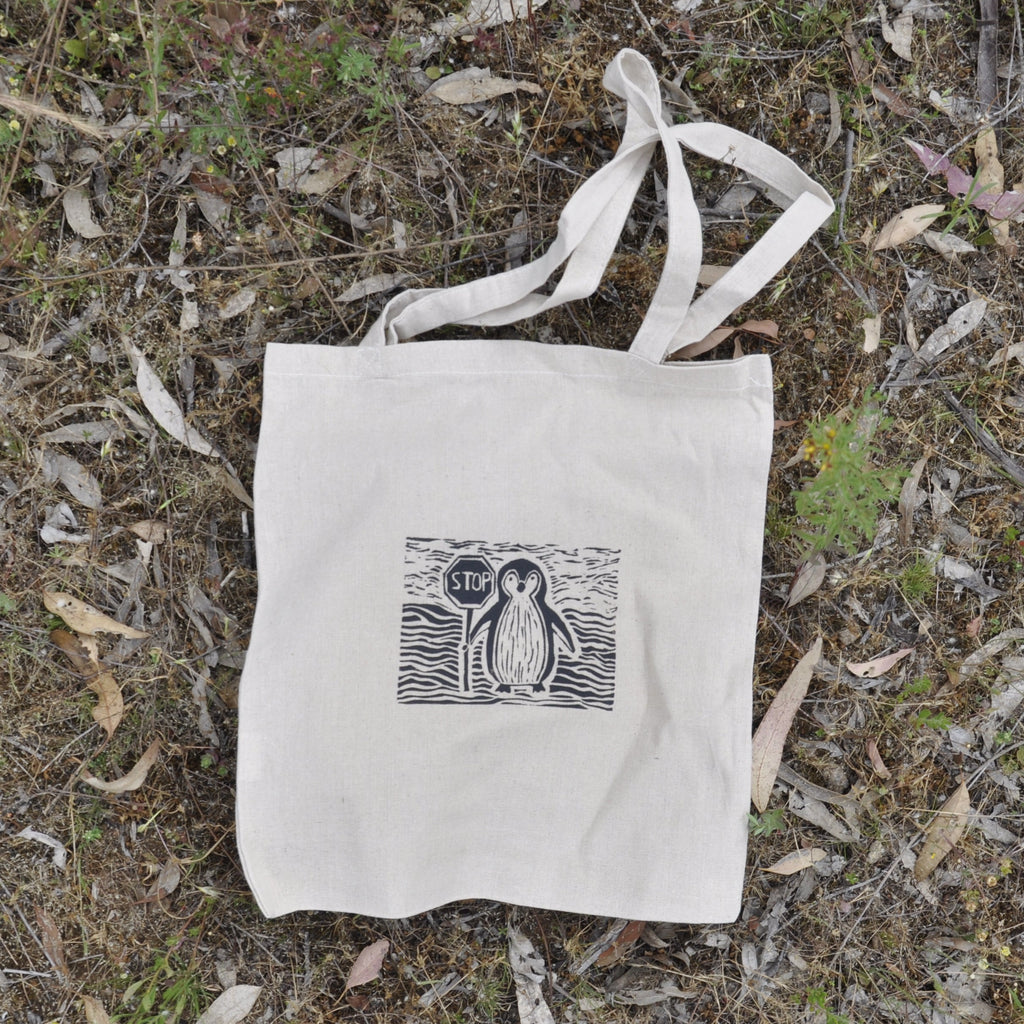 Penguin Says Stop Tote Bag
