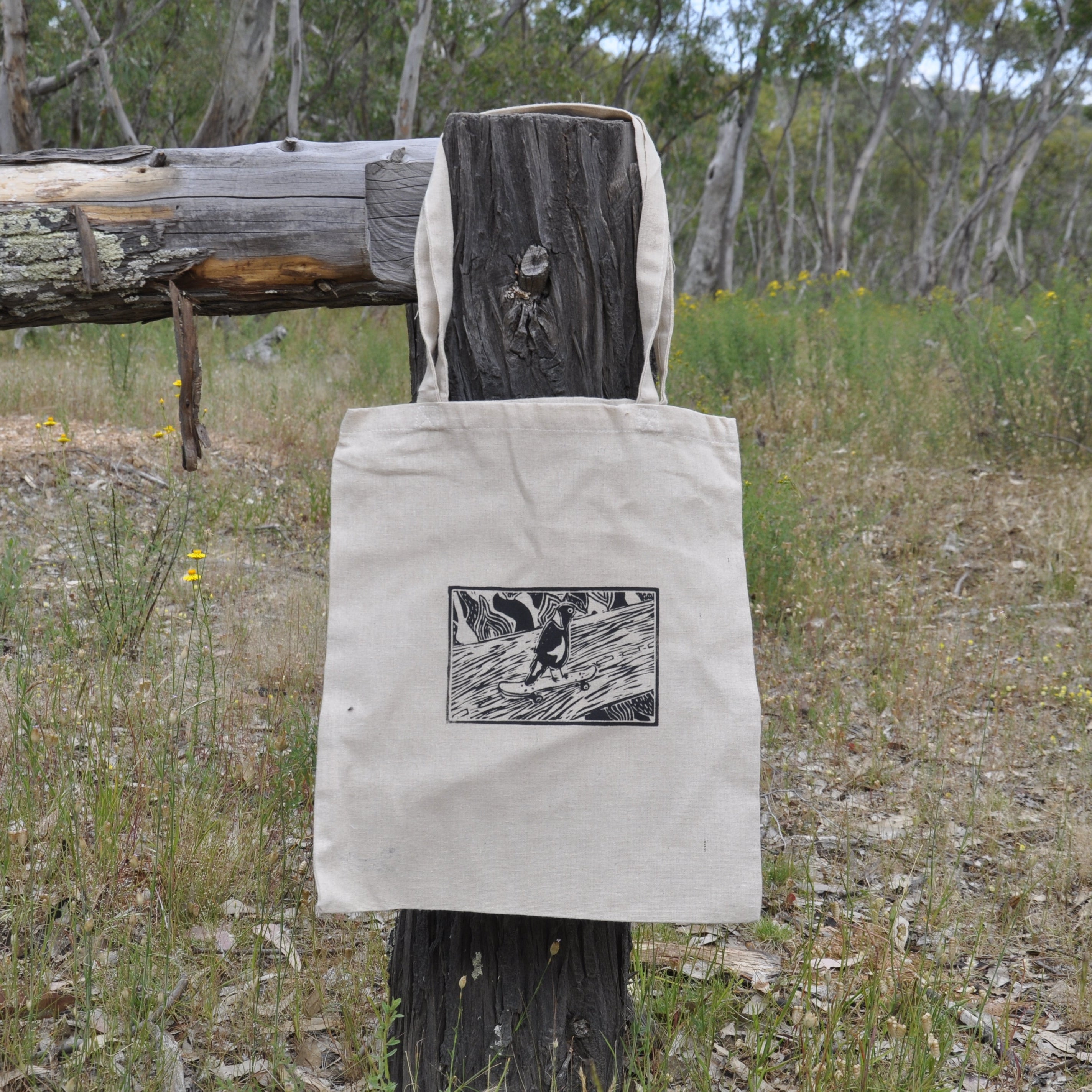 Skater Magpie Tote Bag